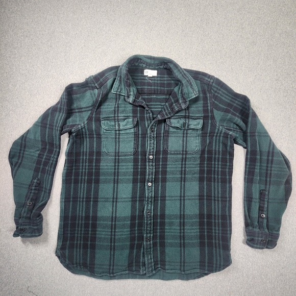 GAP Other - Gap Flannel Shirt Mens Large Green Good Plaid Standard Fit Cotton Button Down